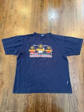 2001 Commemorative Three Lions England  vs Germany Tee Size L